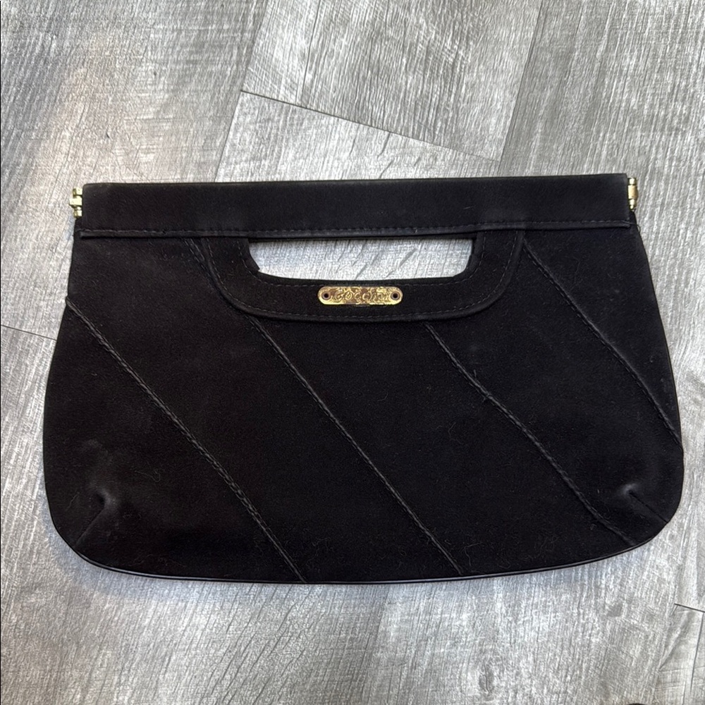 Vintage Coccini Black Velvet Clutch